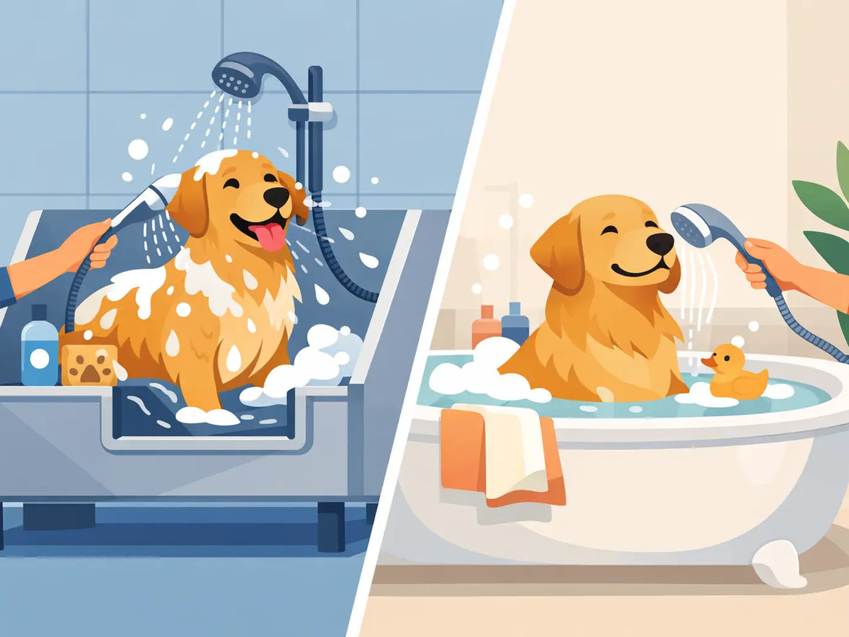 Dog Wash Station Versus Bathtub for Large Dogs