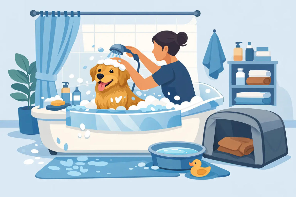 How to Keep Dog Bath Mess Contained at Home