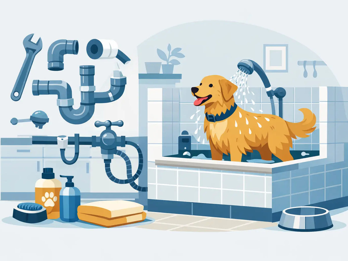 How to Plumb a Dog Wash Station at Home