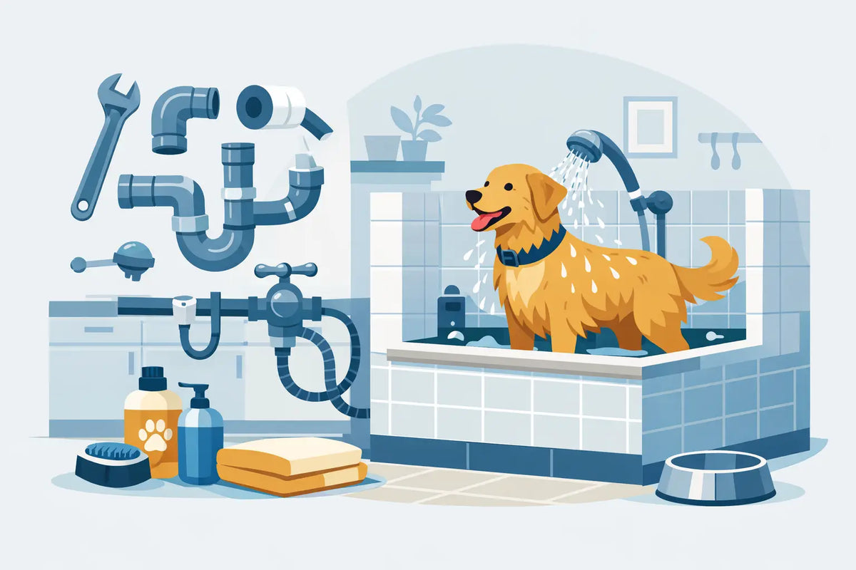 How to Plumb a Dog Wash Station at Home