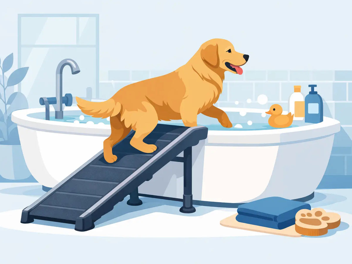Dog Bath Ramp: Safe Entry for Large Dogs