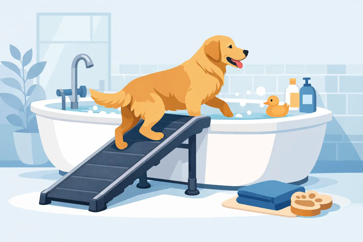 Dog Bath Ramp: Safe Entry for Large Dogs