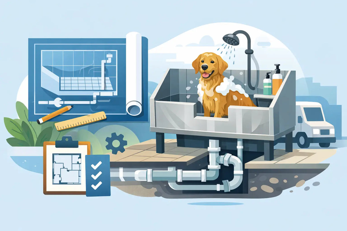 Dog Wash Station Drainage: Plan It Before Delivery