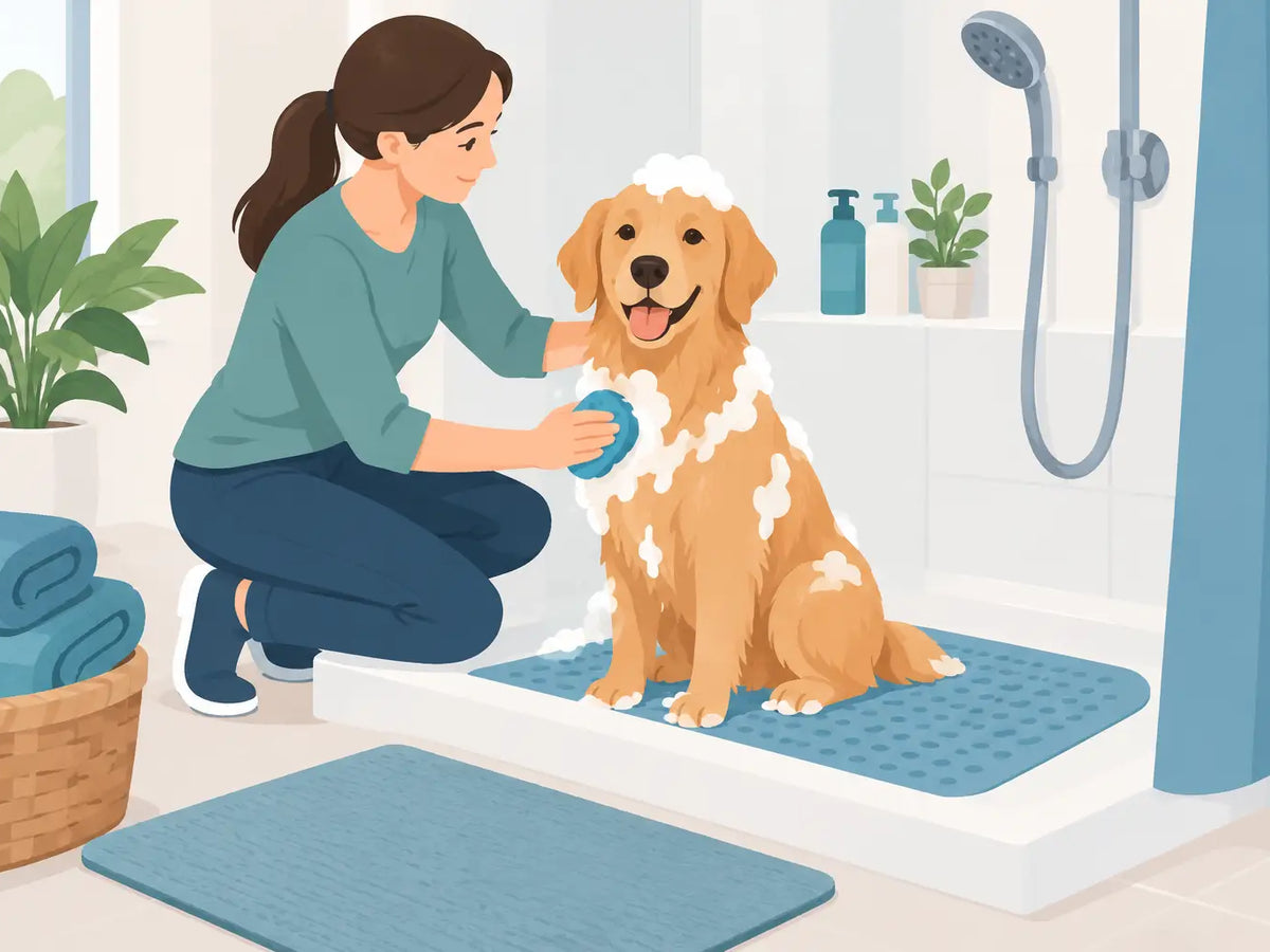 How to Prevent Slipping During Dog Baths Safely