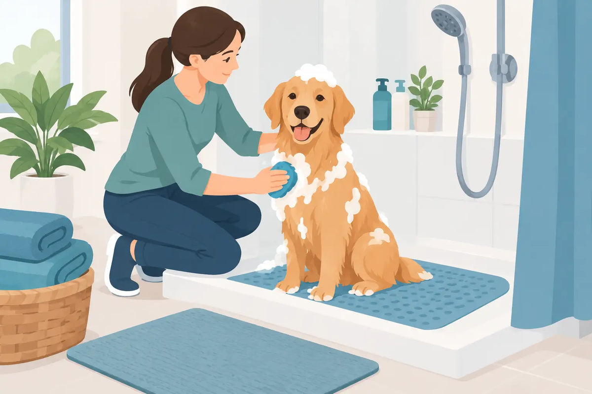 How to Prevent Slipping During Dog Baths Safely